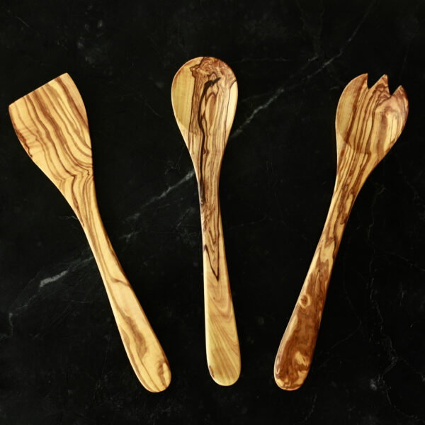 Olive Wood Spatula Set of 3