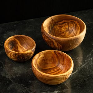 Olive Wood Bowls Set (3 pieces)